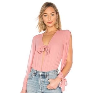 Susie pink bow bodysuit